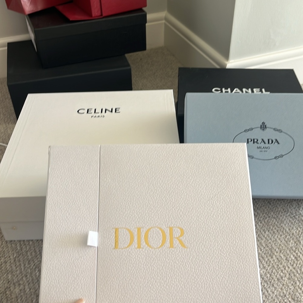 Celine, Chanel , Loewe , Prada and Dior boxes! All direct from SF stores!